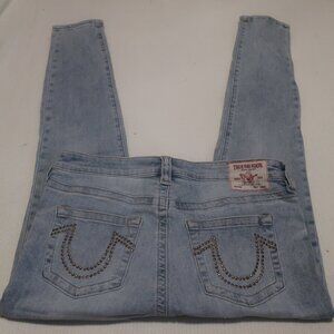True Religion Light Wash Stretch Skinny Jeans Jeggings Size 18